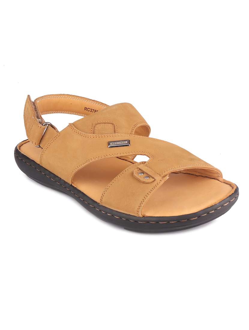 brown leather back strap sandals - 19690314 -  Standard Image - 1