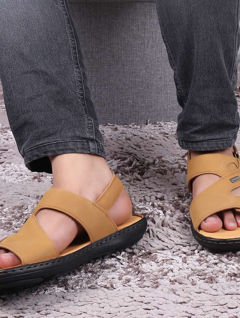 brown leather back strap sandals - 19690314 -  Standard Image - 6