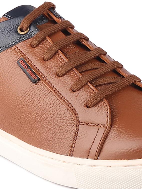 tan leather lace up sneakers - 19690326 - Standard Image - 4