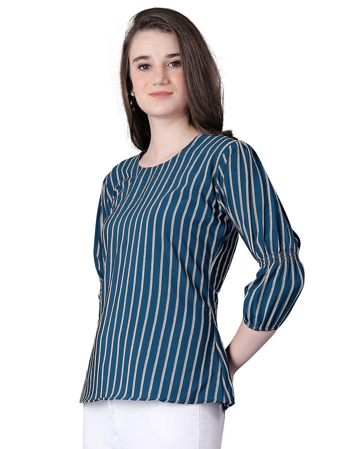 women's straight round neck top - 19690331 -  Standard Image - 1