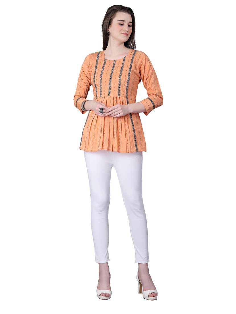 women's peplum round neck top - 19690332 -  Standard Image - 4