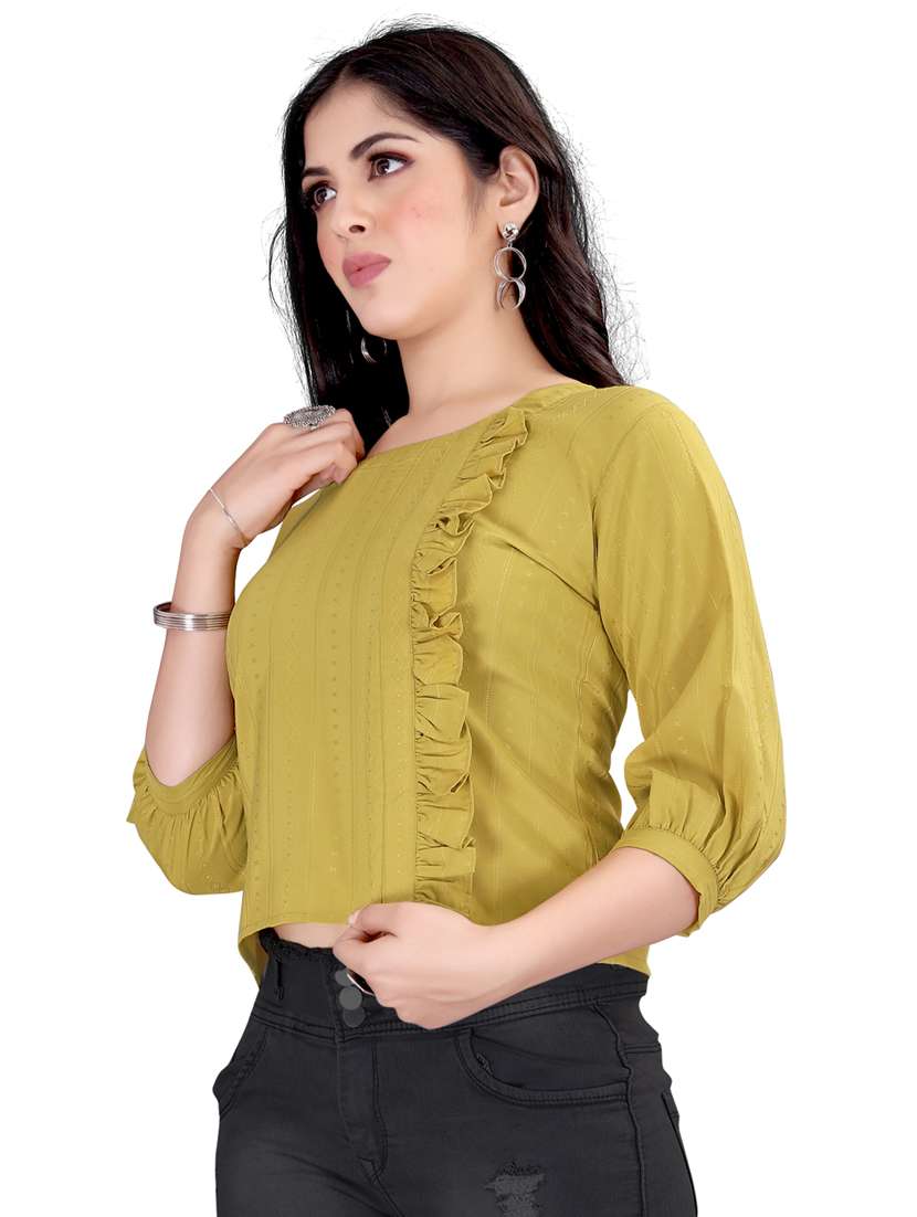 women's straight round neck top - 19690334 -  Standard Image - 1