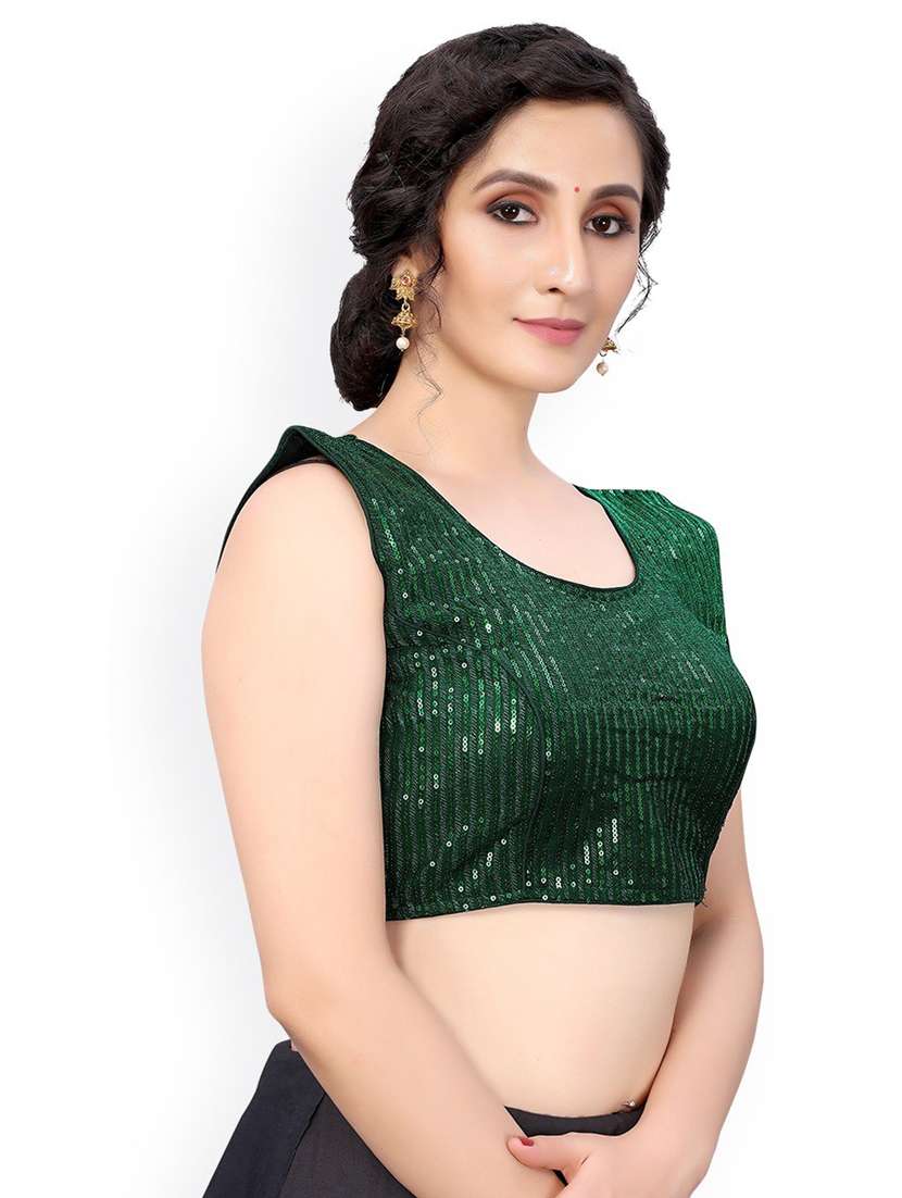 green georgette regular blouse - 19690348 - Standard Image - 1