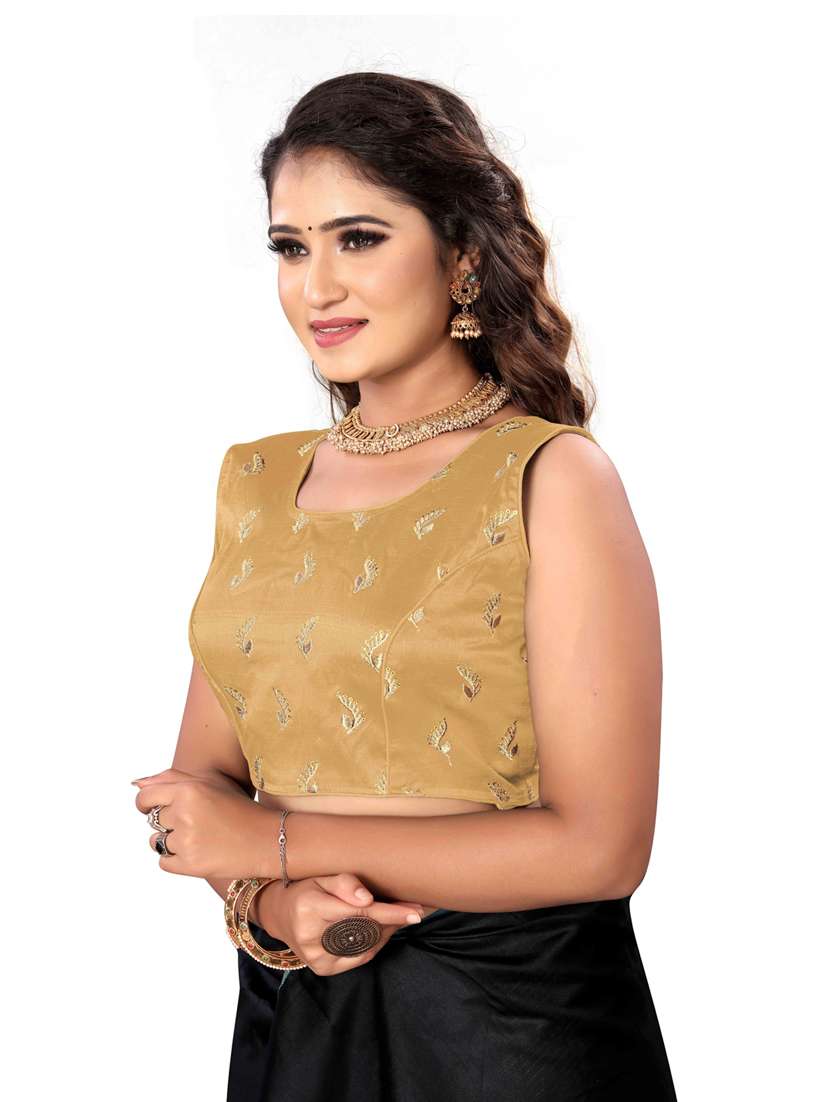 beige cotton blend regular blouse - 19690364 -  Standard Image - 1