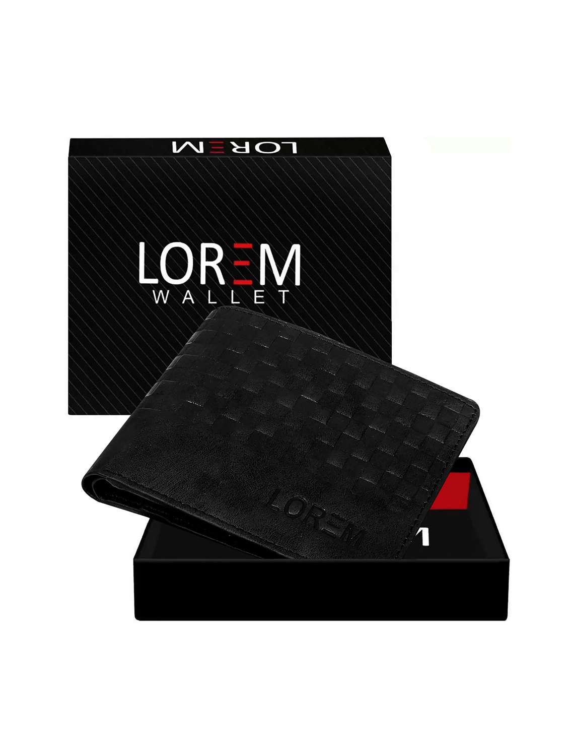 black leatherette wallet