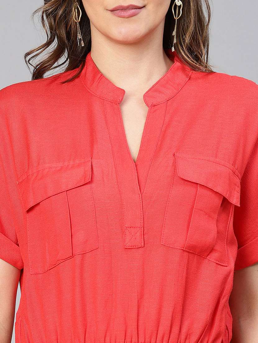 women's solid dress - 19691073 - Standard Image - 4