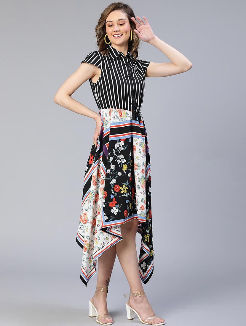 women's high low floral dress - 19691075 - Standard Image - 1