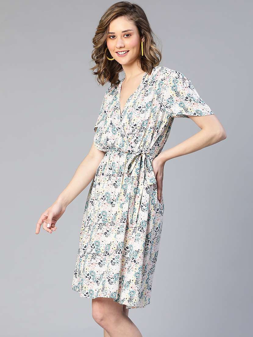 women's wrap floral dress - 19691076 -  Standard Image - 1
