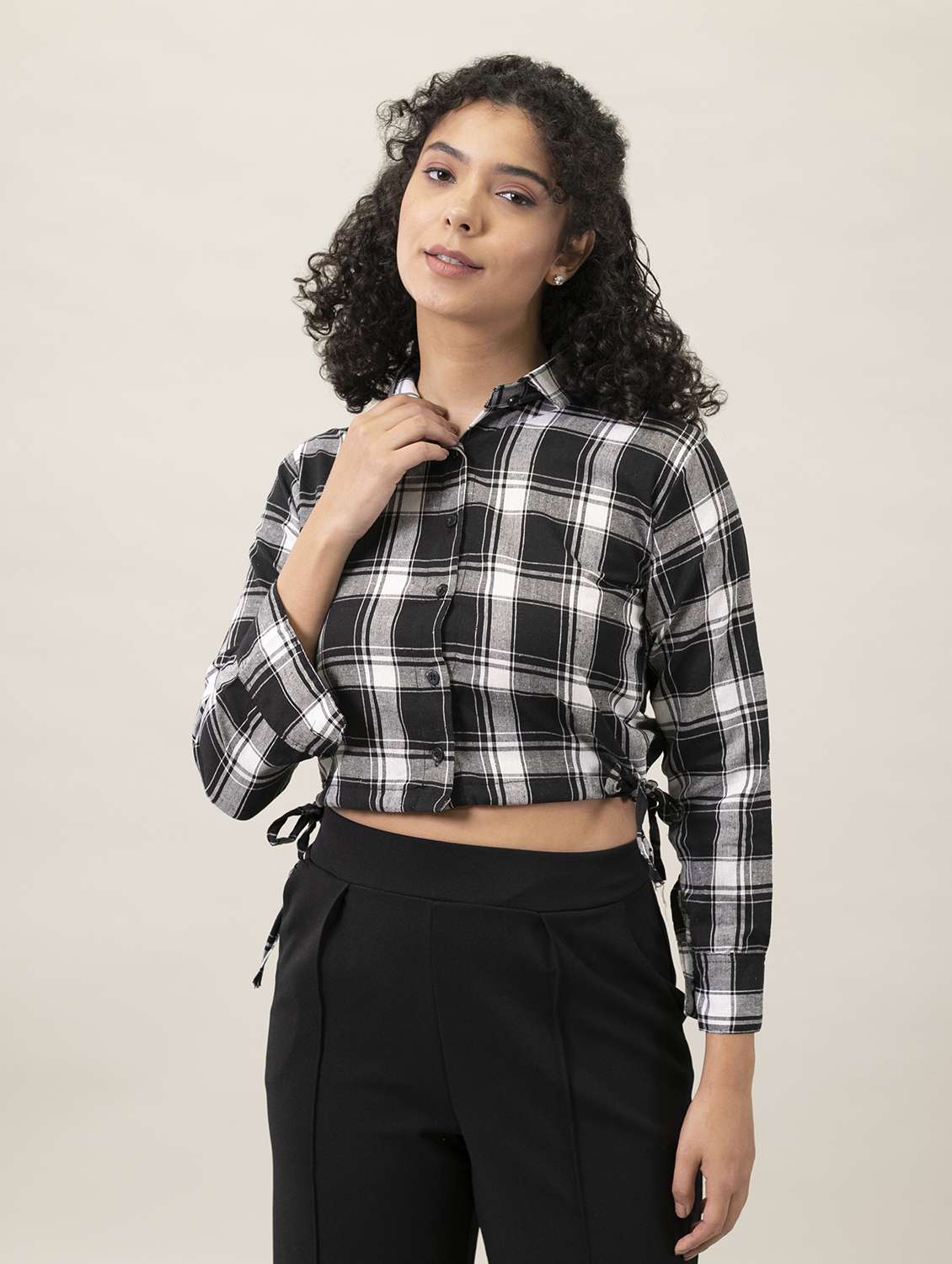 checkered regular shirt