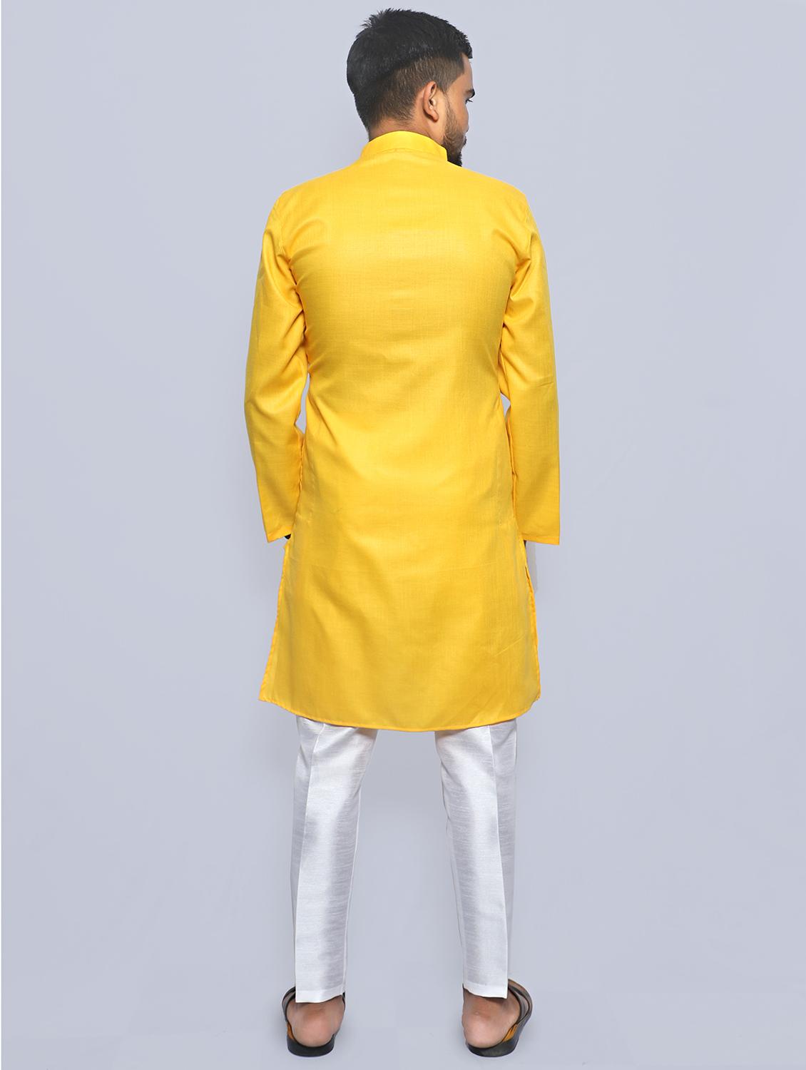 yellow kurta pyjama ethnic wear set - 19691220 -  Standard Image - 1