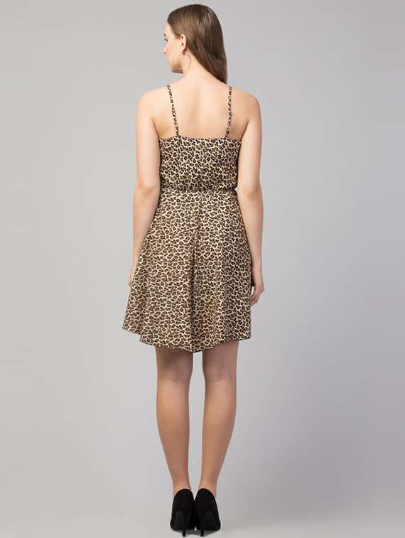 printed fit & flare dress - 19691262 -  Standard Image - 1