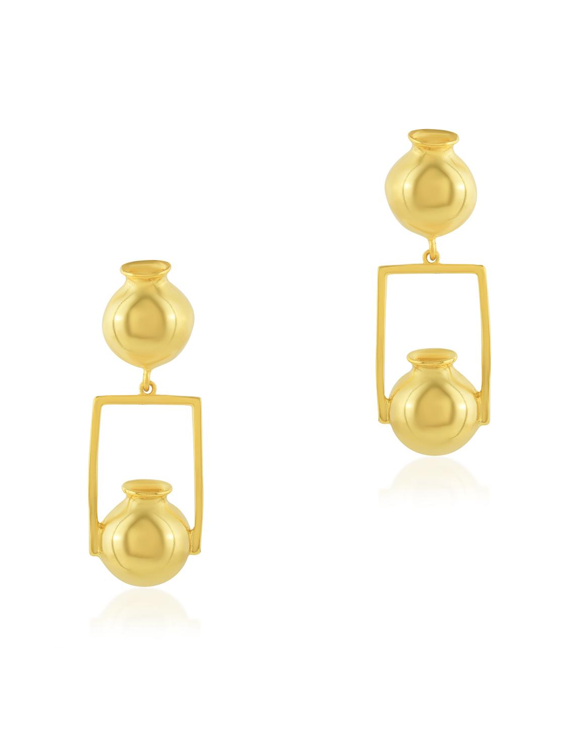 women gold plated earring - 19691421 - Standard Image - 1