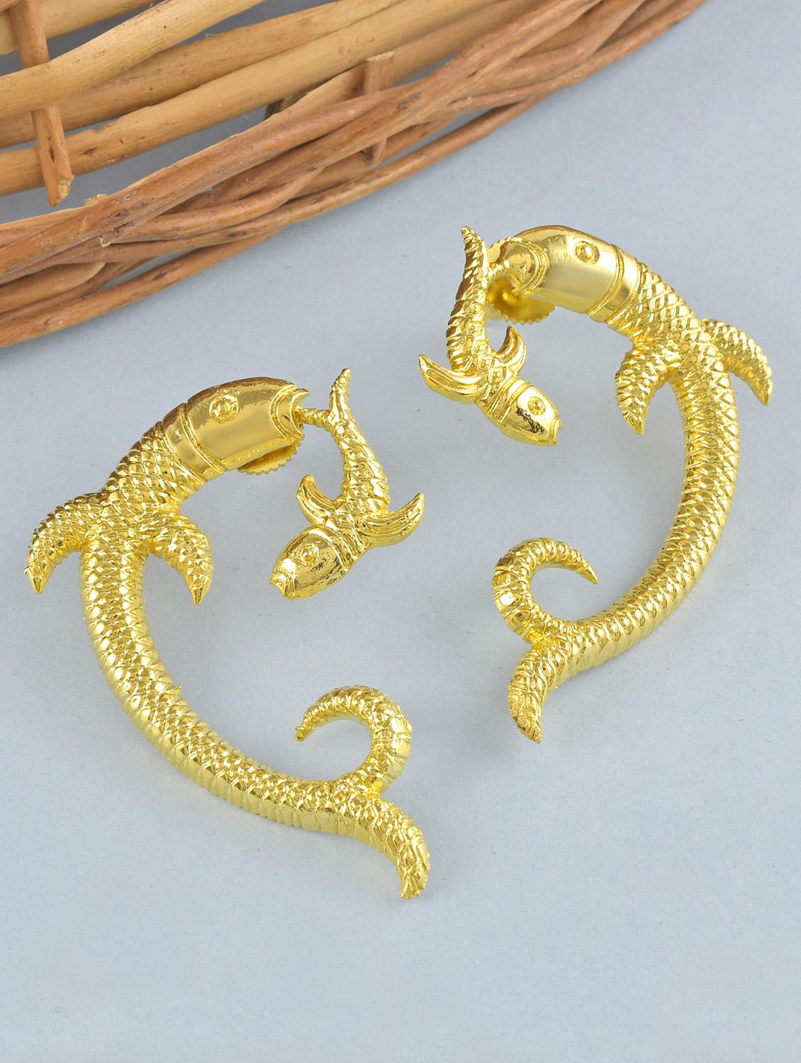  women gold plated earring - 19691422 -  Zoom Image - 0
