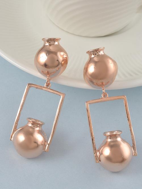  women copper plated earring - 19691425 -  Standard Image - 0