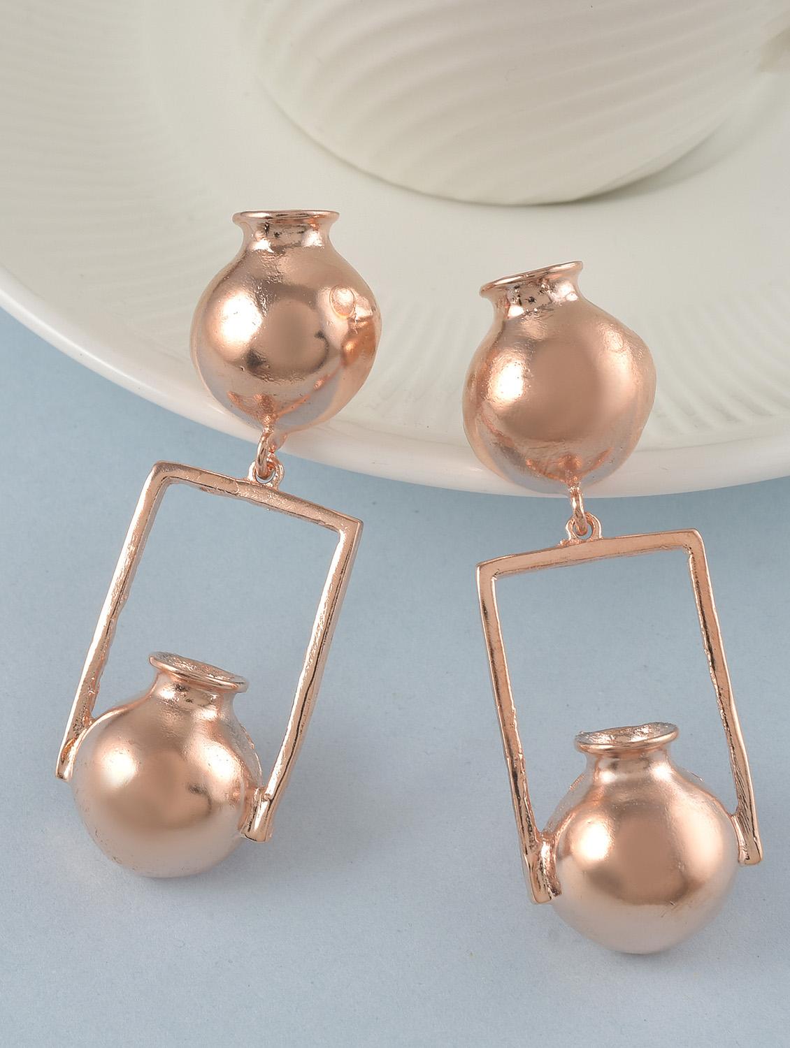  women copper plated earring - 19691425 -  Zoom Image - 0
