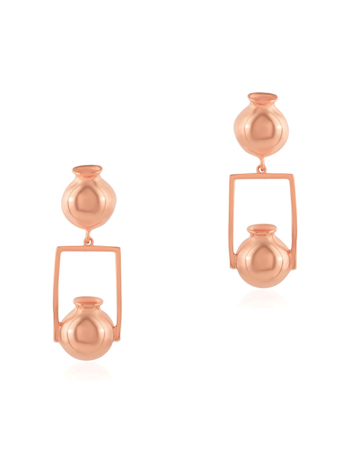 women copper plated earring - 19691425 - Standard Image - 1