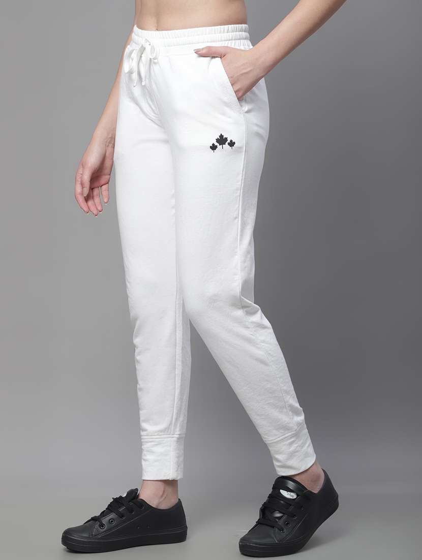 white cotton blend track pants - 19691536 -  Standard Image - 1