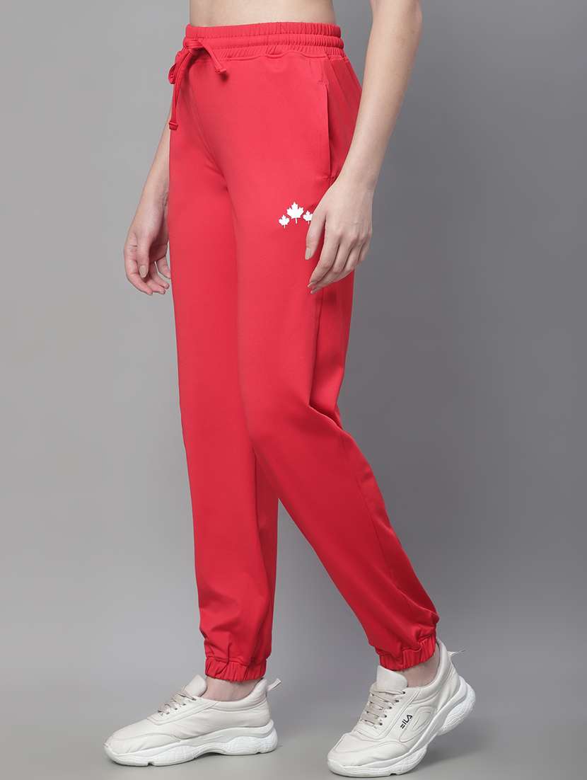 red cotton blend track pants - 19691537 -  Standard Image - 1