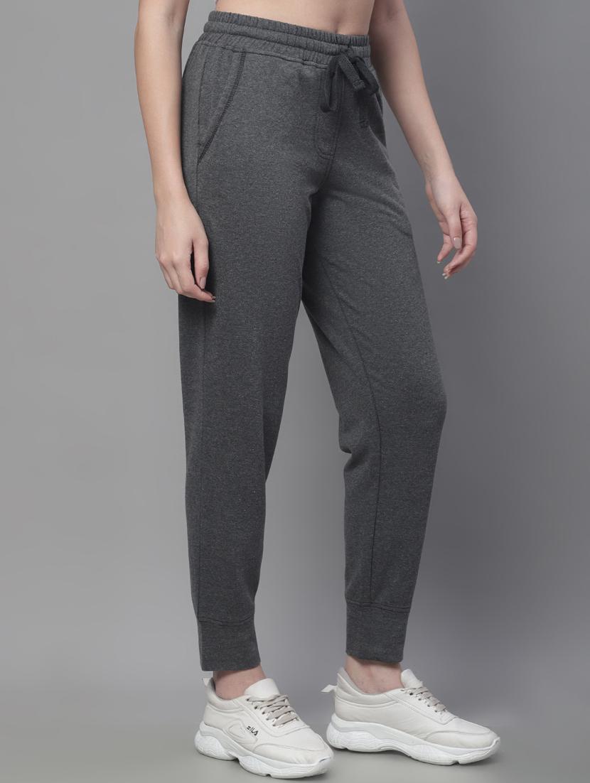grey cotton blend track pants - 19691539 - Standard Image - 1