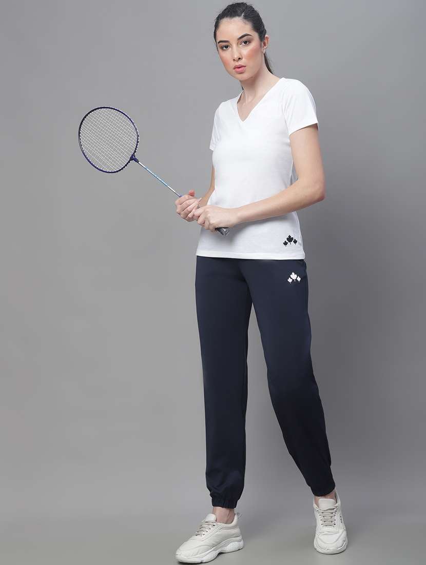 dark blue cotton blend track pants - 19691541 -  Standard Image - 4