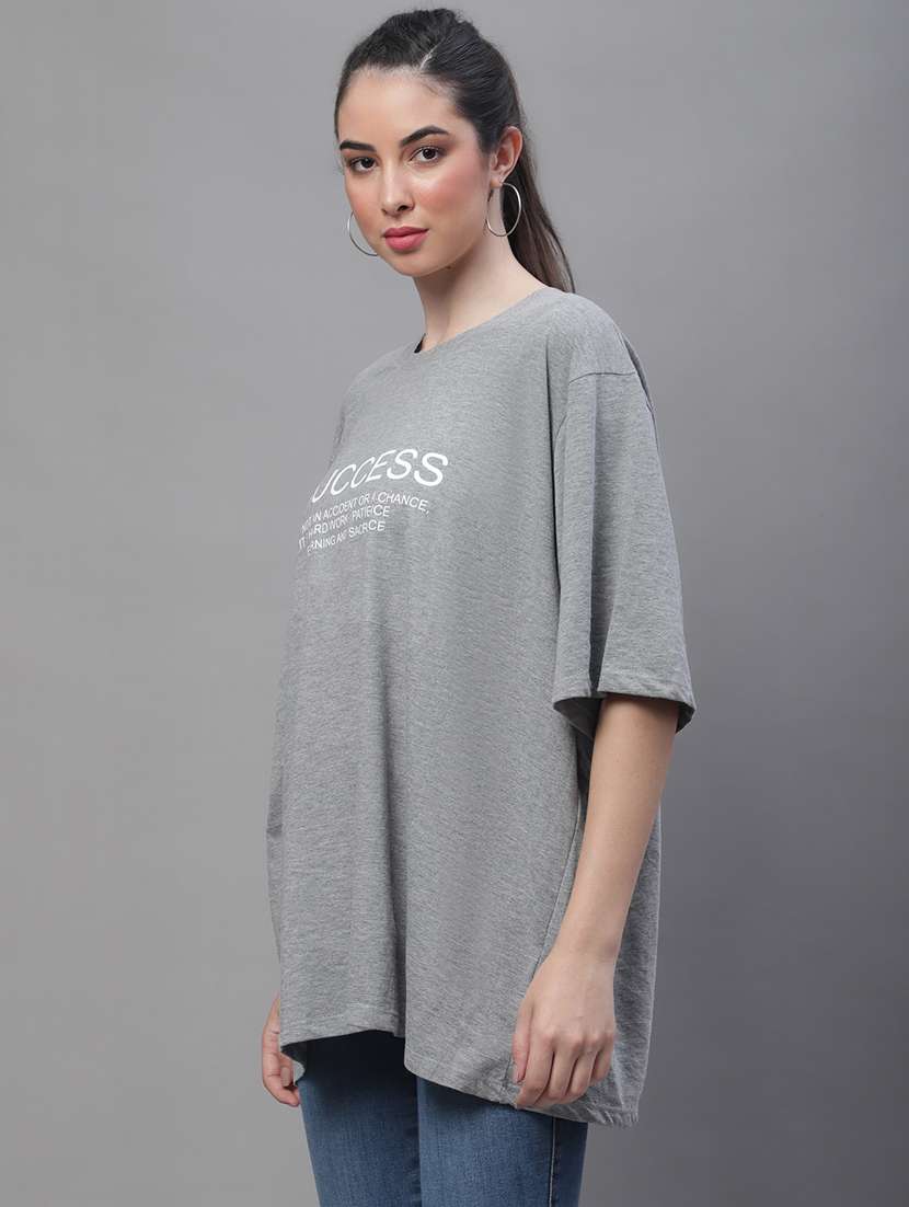 women's front print round neck t-shirt - 19691638 -  Standard Image - 1