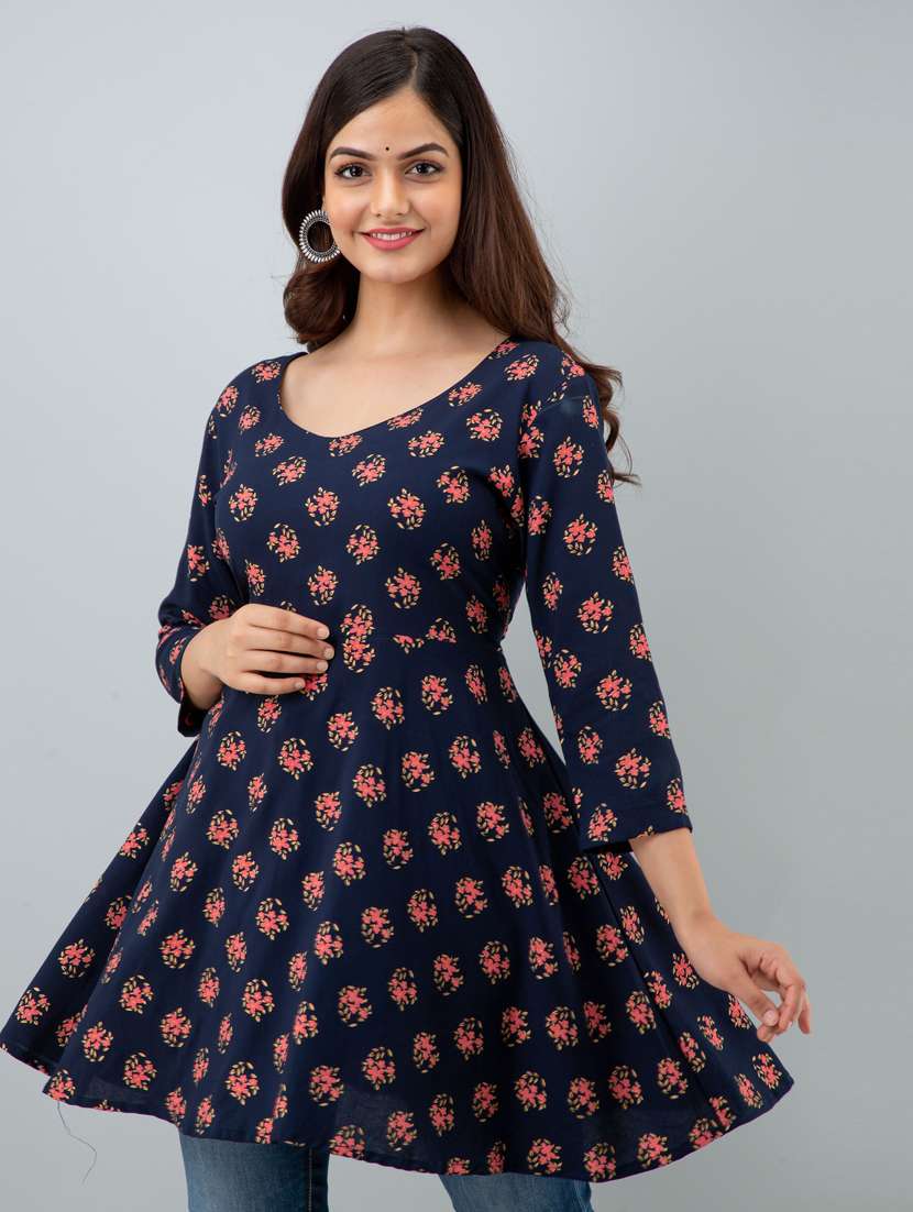 women's a line round neck top - 19693237 -  Standard Image - 1