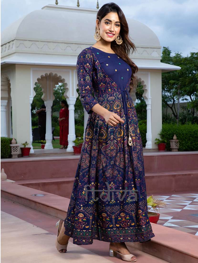 women's kurta with jacket kurta - 19693677 -  Standard Image - 1
