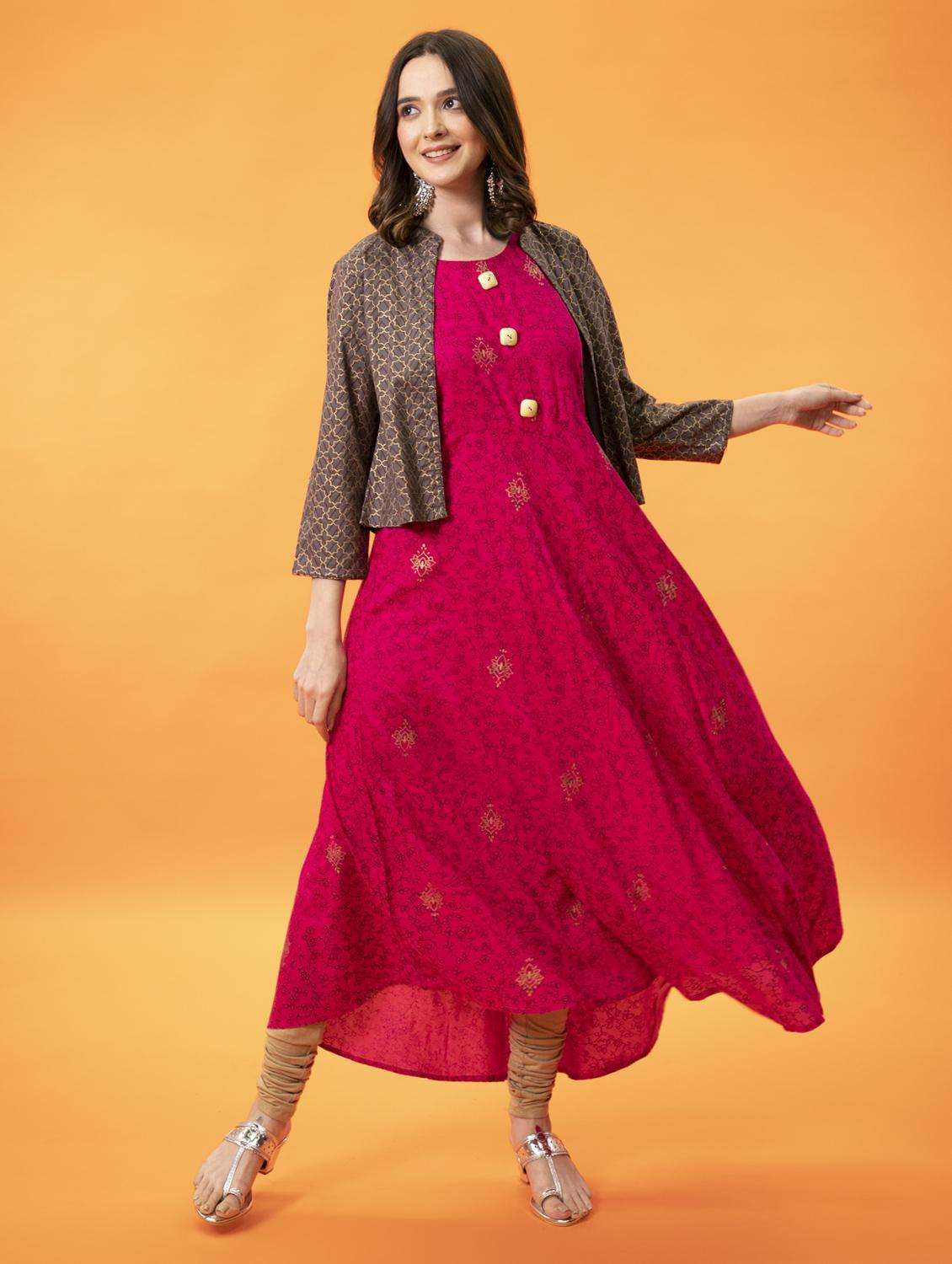 women's kurta with jacket kurta - 19693700 -  Standard Image - 4