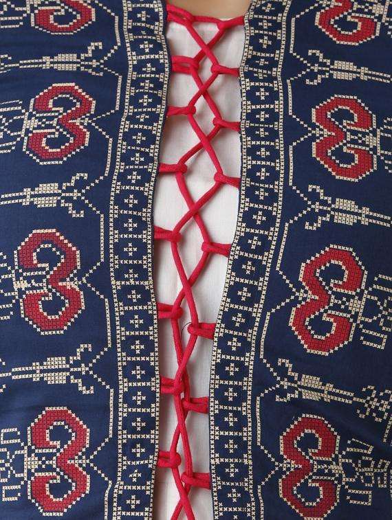 women boat neck printed flared kurta with jacket - 19693721 -  Standard Image - 4