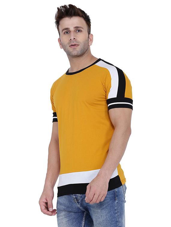 crew neck color block regular t-shirt - 19694432 - Standard Image - 1