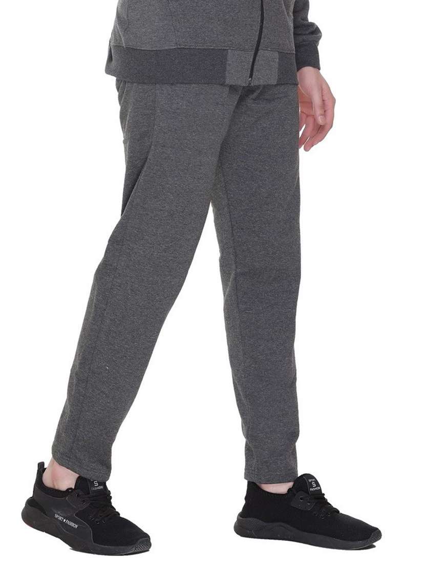 mid rise solid ankle length track pant - 19694591 -  Standard Image - 1