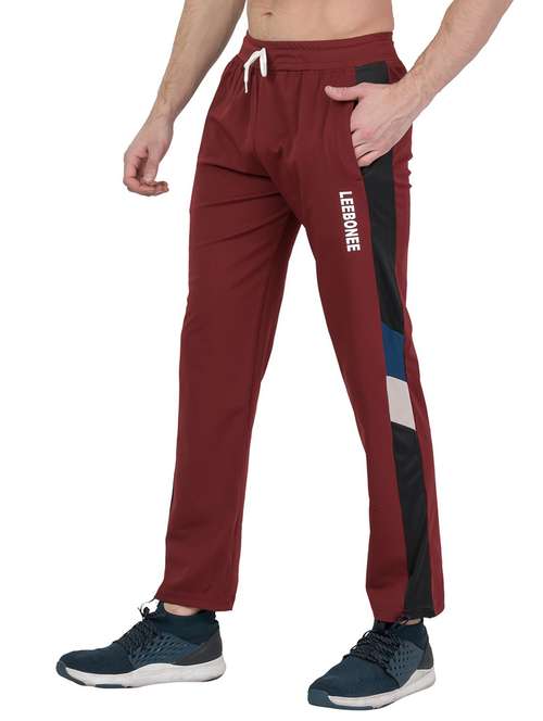 mid rise color block ankle length track pant - 19694606 - Standard Image - 0
