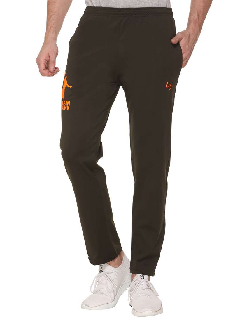 mid rise solid ankle length track pant