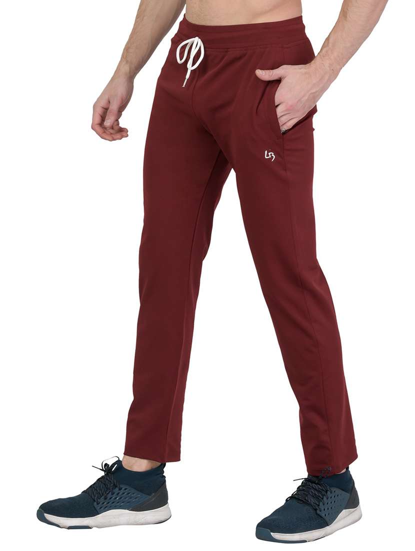 mid rise solid  ankle length track pant - 19694643 -  Zoom Image - 0