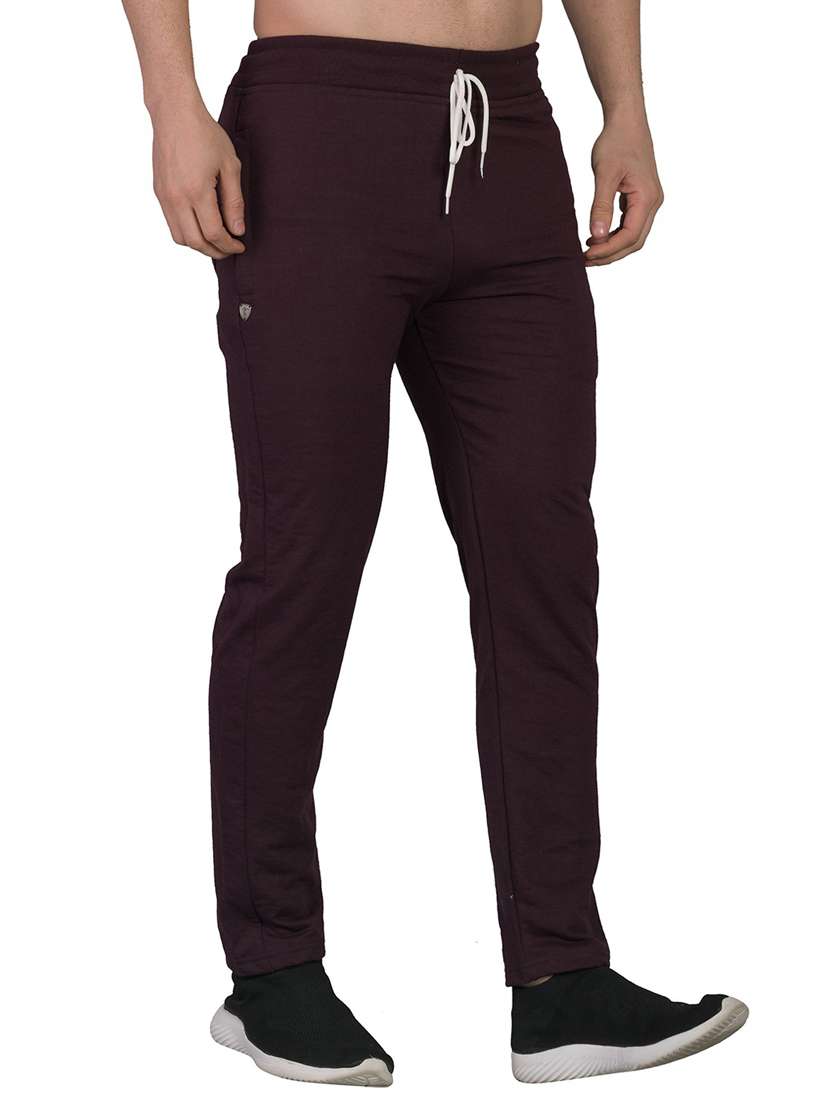 mid rise solid ankle length track pant - 19694694 -  Standard Image - 1