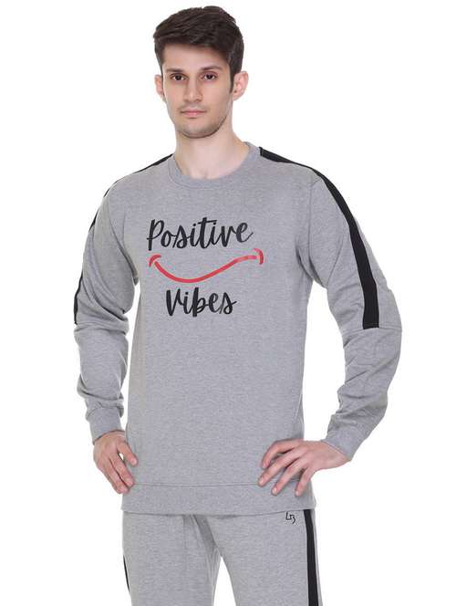 mens chest print sweatshirt - 19694733 -  Standard Image - 0