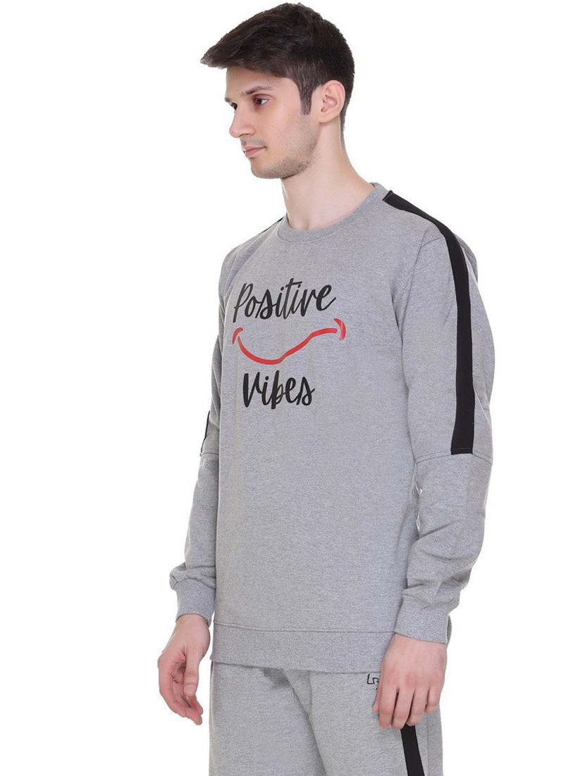 mens chest print sweatshirt - 19694733 - Standard Image - 1