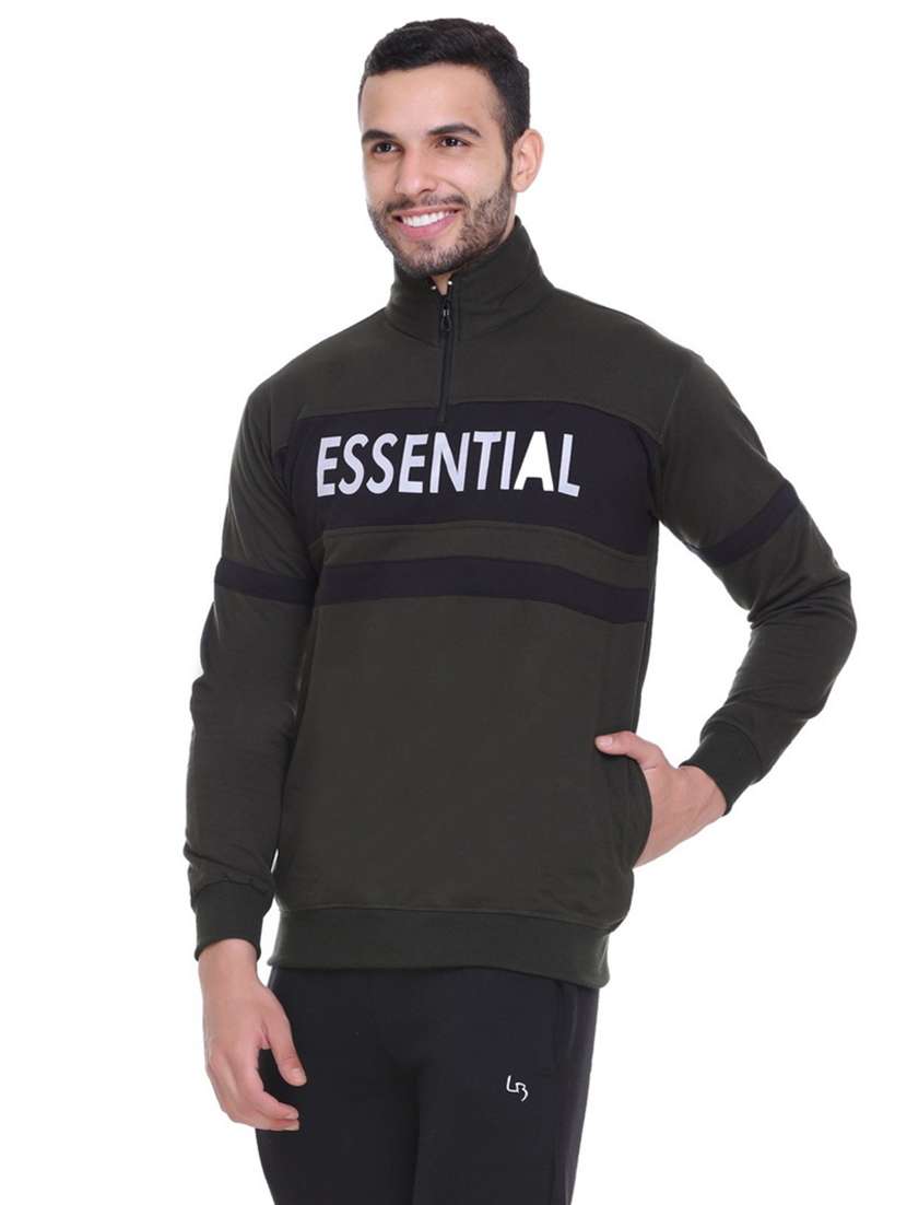 mens chest print sweatshirt - 19694743 -  Standard Image - 1