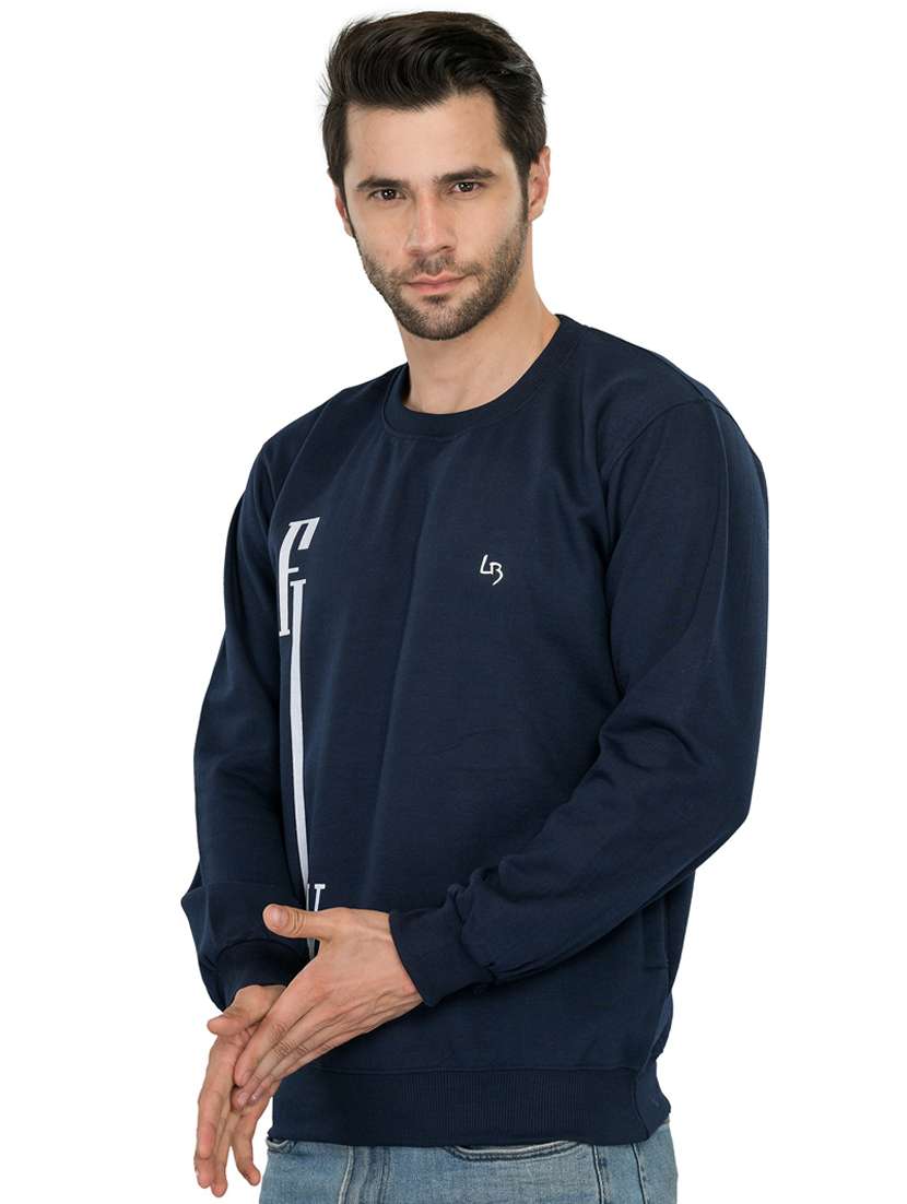 mens placement print sweatshirt - 19694764 -  Standard Image - 1