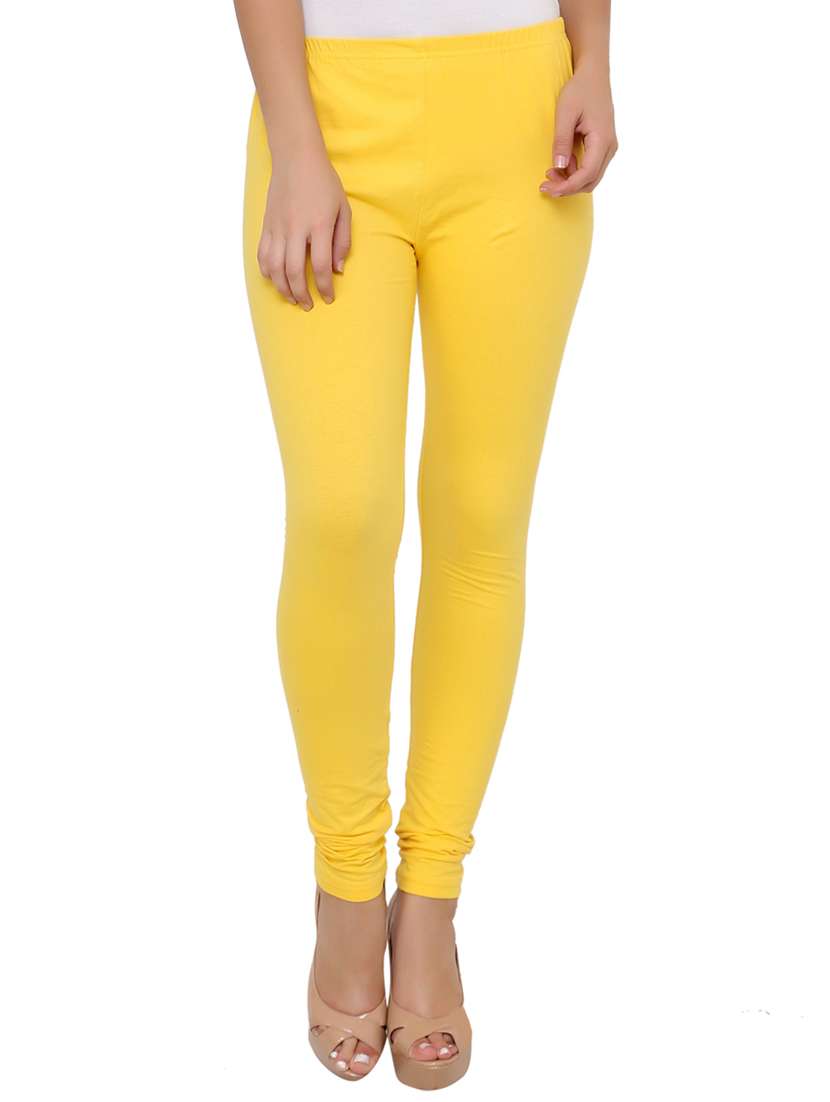 yellow cotton lycra leggings - 19694889 - Zoom Image - 0