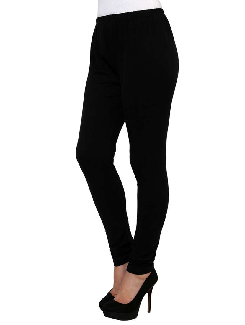 black cotton blend leggings - 19694896 -  Standard Image - 1