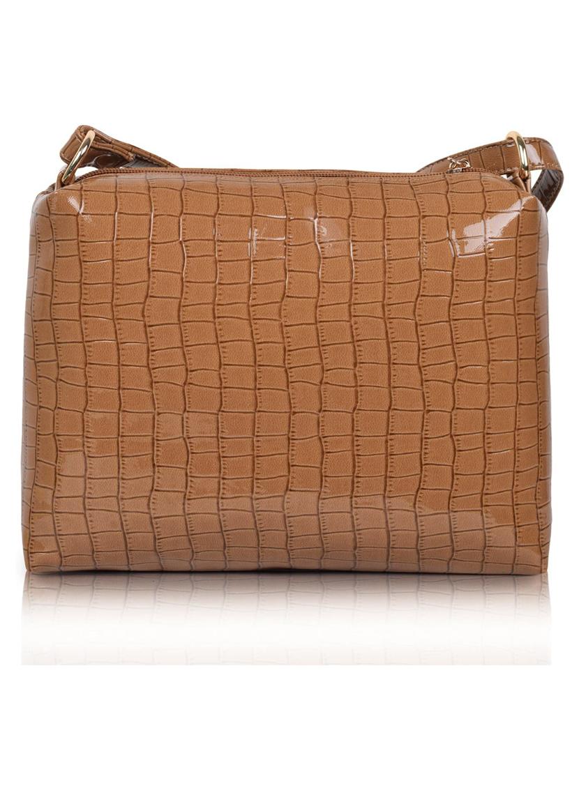 beige leatherette (pu) sling bag - 19695712 - Standard Image - 1