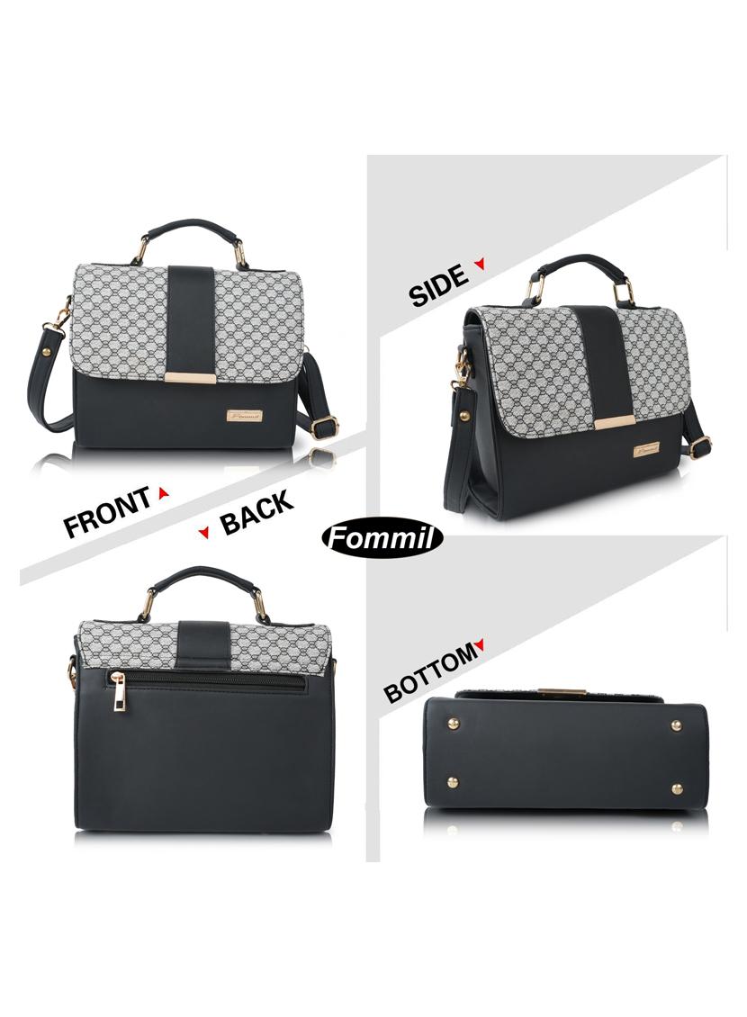 black leatherette (pu) sling bag - 19695718 -  Standard Image - 1