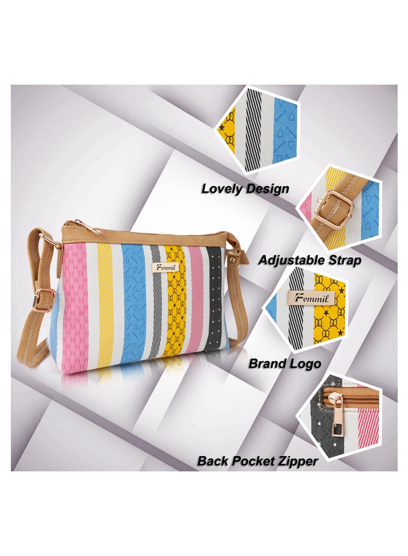 tan leatherette (pu) sling bag - 19695719 - Standard Image - 4
