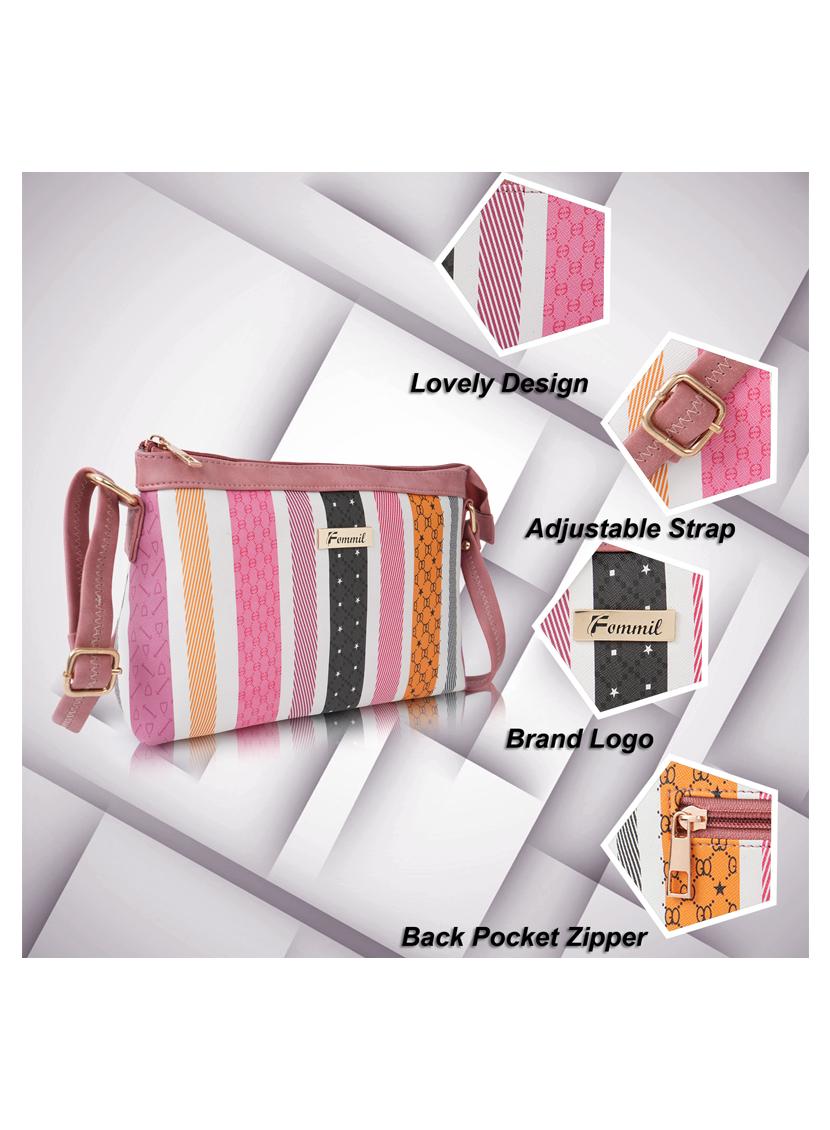pink leatherette (pu) sling bag - 19695720 - Standard Image - 4