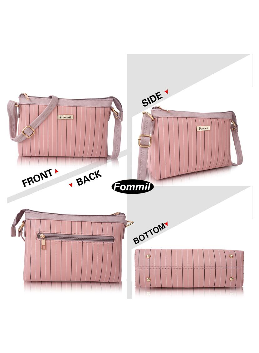 pink leatherette (pu) sling bag - 19695725 - Standard Image - 1