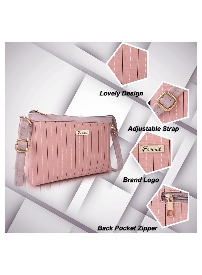 pink leatherette (pu) sling bag - 19695725 - Standard Image - 4