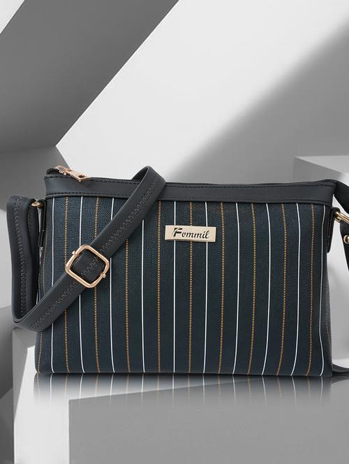 black leatherette (pu) sling bag - 19695728 -  Standard Image - 0