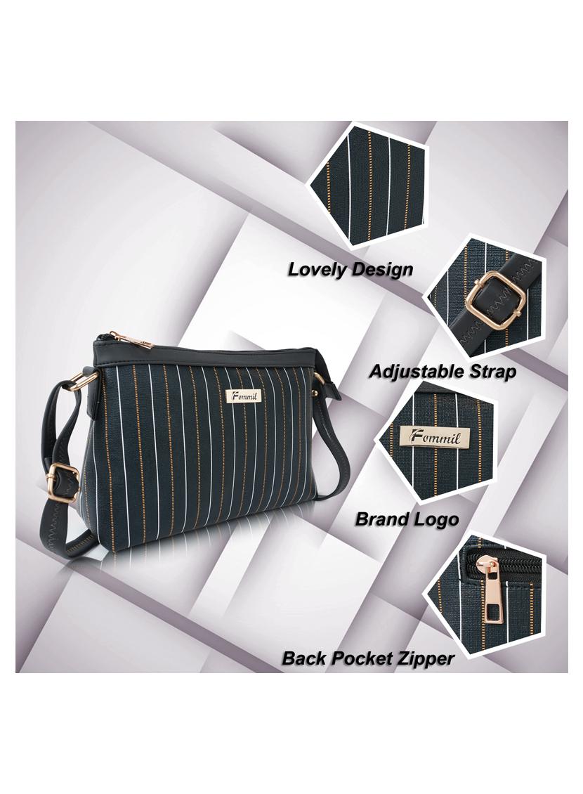 black leatherette (pu) sling bag - 19695728 - Standard Image - 4