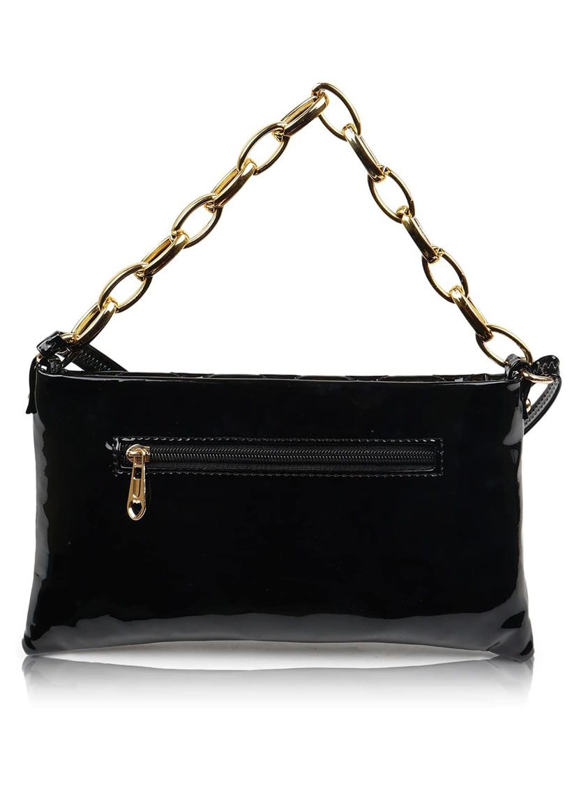 black leatherette (pu) sling bag - 19695737 - Standard Image - 1